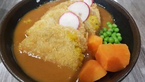 Pumpkin katsu curry rice bowl at Kato - City Centre in Newcastle Upon Tyne
