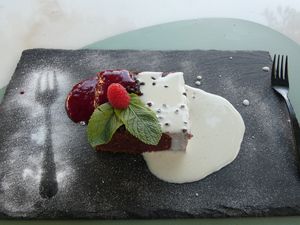 Chocolate-beetroot cake. at Entrega430 X Veggiezz in Linz