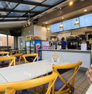Indoor seating at Garden Patch by the Sea in Quincy