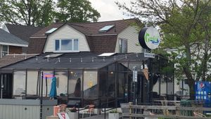 Outdoor seating at Garden Patch by the Sea in Quincy