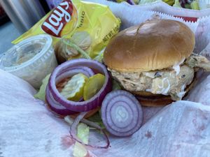 Lobster roll  at Garden Patch by the Sea in Quincy
