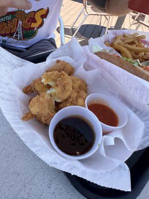 Cauliflower wings with buffalo and teriyaki sauce   at Garden Patch by the Sea in Quincy