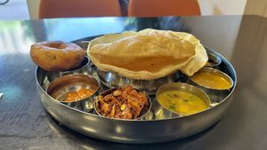 South Indian thali at Amirtha Vilas in Hilversum