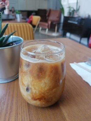 Iced coffee with almond milk at BIG Sister in Nancy
