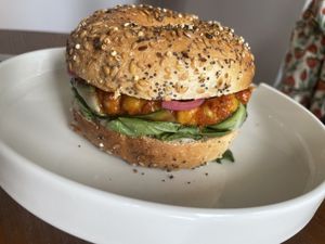 Coronation bagel   at BIG Sister in Nancy