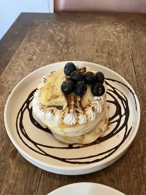 Vegan sweet chocolate pancakes   at BIG Sister in Nancy