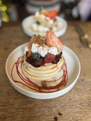 Pancake tower  #Veganuary at BIG Sister in Nancy