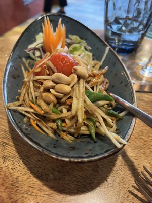 Papaya salad (made without fish sauce)   at Isaan Thai Cuisine in Mallorca