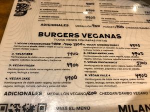 Menu with prices from Dec 2023   at Achával - 5 Squares in Puerto Iguazu