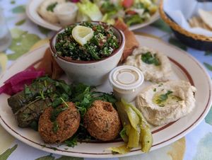 Vegetarian platter (it's vegan) at Cambria Cafe in Cambria