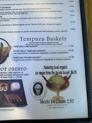 Yam tempura 😍  at Sushi Spot McKinleyville in Mckinleyville