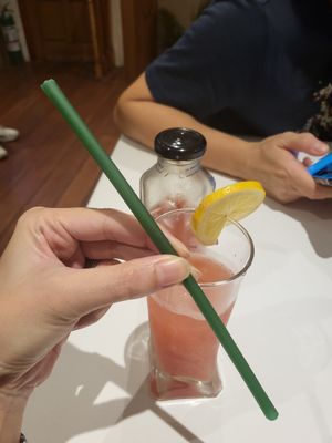 Edible straw! at SHAKA - Burgos Circle in Taguig