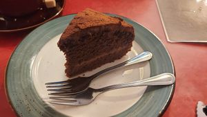 Chocolate cake at Karoot in Ghent