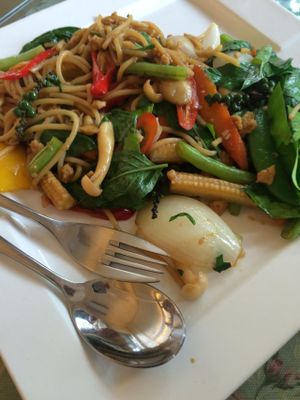 Spaghetti Noodle Special at May Veggie Home in Bangkok