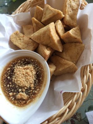 Tofu Appetizer at May Veggie Home in Bangkok