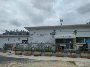 Outside at May Veggie Home in Bangkok