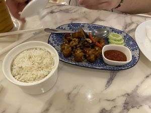 "Pork” dish (don’t remember name) at May Veggie Home in Bangkok