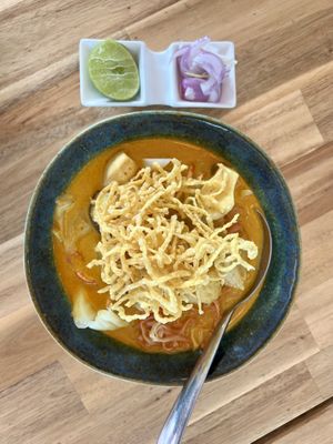 Khao Soi #Veganuary at May Veggie Home in Bangkok