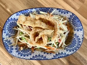 Som tam - papaya salad  #Veganuary at May Veggie Home in Bangkok