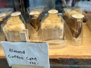 Almond coffee cake #Veganuary at May Veggie Home in Bangkok