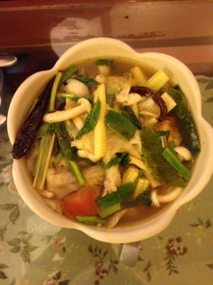 Delicious soup at May Veggie Home in Bangkok