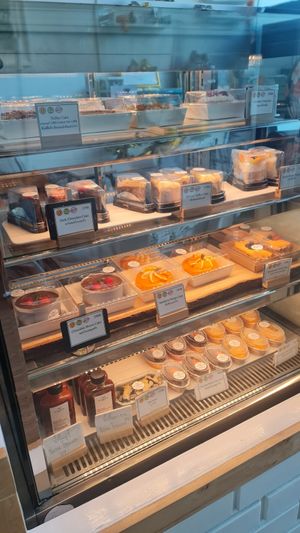 Good selection of cakes at May Veggie Home in Bangkok