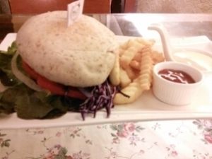 burger 2/5 stars at May Veggie Home in Bangkok