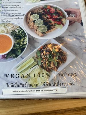 Menu  at May Veggie Home in Bangkok