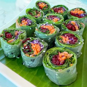 Vietnamese Fresh Spring Rolls  at May Veggie Home in Bangkok