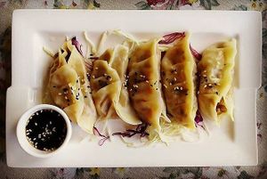 Gyoza at May Veggie Home in Bangkok