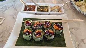 Spring Rolls at May Veggie Home in Bangkok