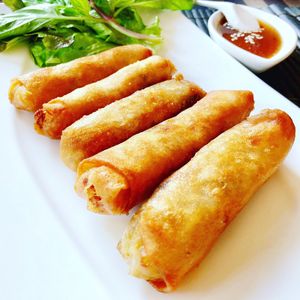 Spring Rolls at May Veggie Home in Bangkok