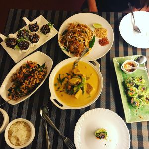 Various dishes  at May Veggie Home in Bangkok