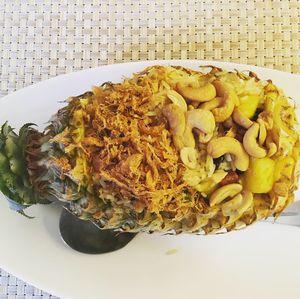 Pineapple fried rice  at May Veggie Home in Bangkok