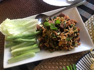 Cashew chicken at May Veggie Home in Bangkok