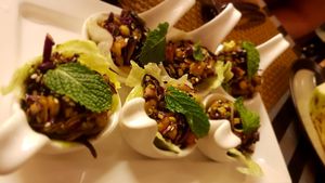 Little salads at May Veggie Home in Bangkok