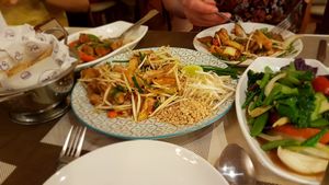 Just order everything at May Veggie Home in Bangkok