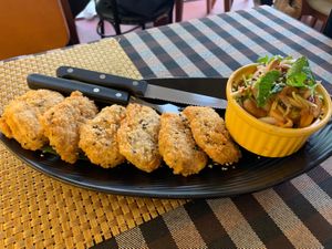 Fried “fish” at May Veggie Home in Bangkok
