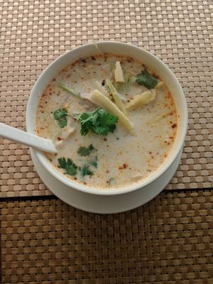 Tom kha at May Veggie Home in Bangkok