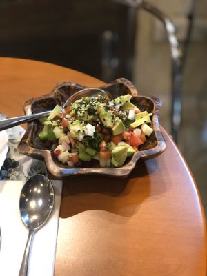 Avocado salad at May Veggie Home in Bangkok
