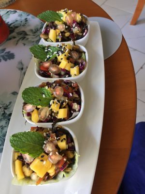 These were sooo delicious!! at May Veggie Home in Bangkok