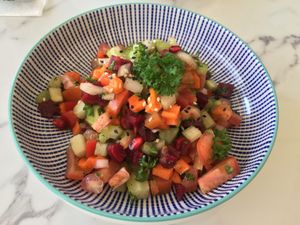 Stuffed avocado  at May Veggie Home in Bangkok