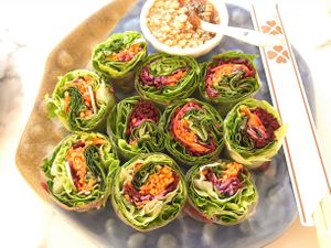 Vietnamese rolls  at May Veggie Home in Bangkok