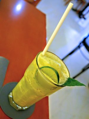 Lime based smoothie at May Veggie Home in Bangkok