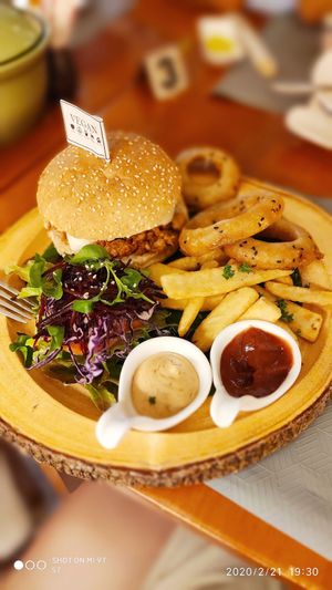 May Burger at May Veggie Home in Bangkok