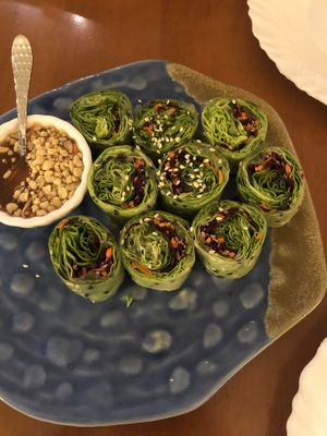 Vietnamese rolls at May Veggie Home in Bangkok
