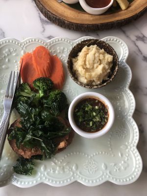 Roast (do not recommend. Mock meat tastes very artificial)  at May Veggie Home in Bangkok