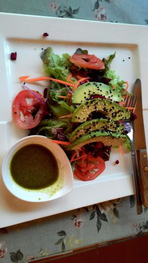 avocado salad at May Veggie Home in Bangkok