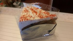 excellent vegan carrot cake at May Veggie Home in Bangkok