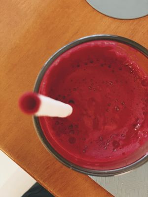 Beetroot juice at May Veggie Home in Bangkok